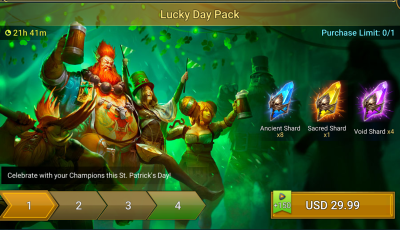 St. Patricks Day Lucky Day Pack String